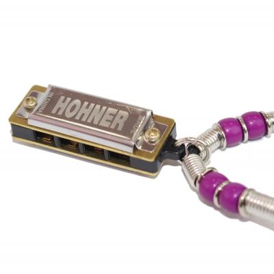 HOHNER Mini Harmonica Necklace Purple ミニハーモニカ ハーモニカアップ画像