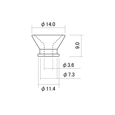 SCUD HK-12NS 1pc ストラップピン サイズ画像