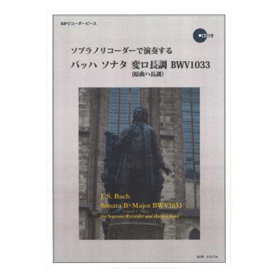 1017s ソプラノリコーダーで演奏する バッハ ソナタ 変ロ長調 BWV1033 リコーダーJP