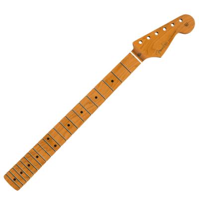 Fender Roasted Maple Vintera Mod 50’s Stratocaster Neck， 21 Medium Jumbo Frets， 9.5"， "V" Shape エレキギターネック