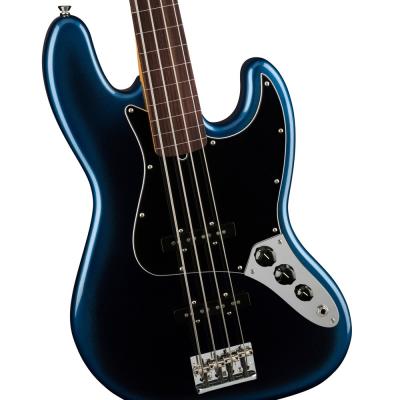 Fender American Professional II Jazz Bass Fretless RW Dark Night エレキベース ボディトップ画像