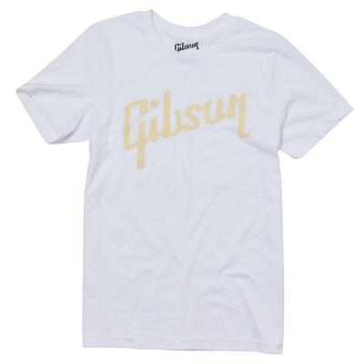 GIBSON GA-LC-WHTTSM Distressed Logo Tee White SM Tシャツ Sサイズ 半袖 全体の画像