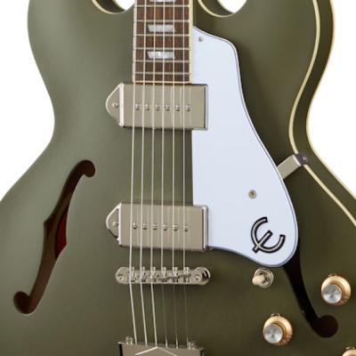 Epiphone Casino Worn Worn Olive Drab エレキギター エピフォン ピックアップ部