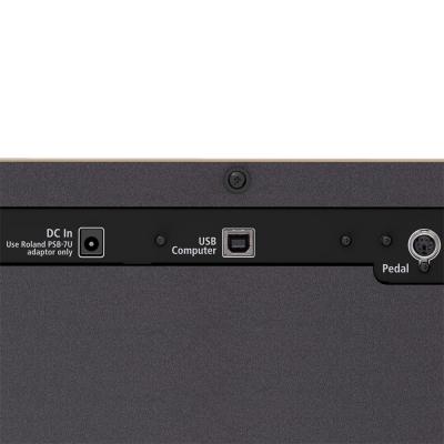 【組立設置無料サービス中】 ROLAND F701-LA ライトオーク調仕上げ 電子ピアノ 高低自在椅子付き 端子