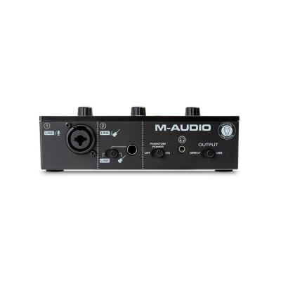 M-AUDIO M-Track Solo 2チャンネルUSBオーディオインターフェース 入力部端子画像