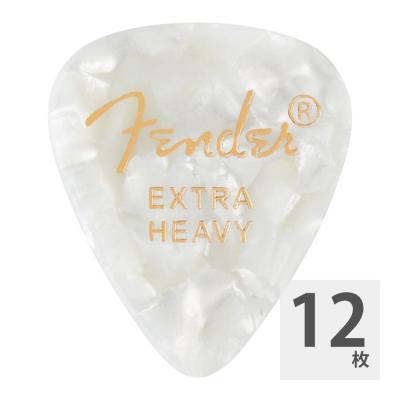 Fender 351 Shape Premium Picks Extra Heavy White Moto ギターピック 12枚入り