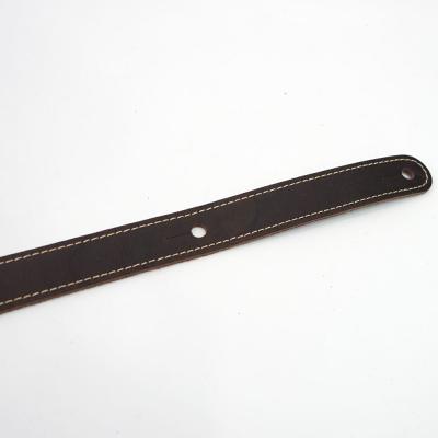 LM Products LS-2304H Chocolate Craftsman Leather ギターストラップ ストラップピン部画像