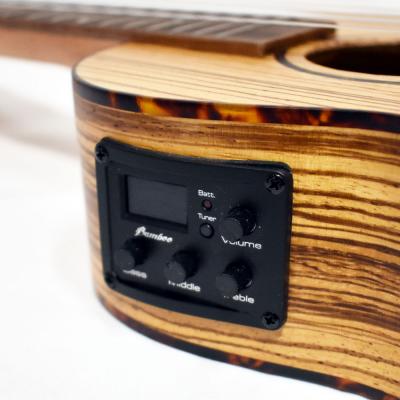 Bamboo BU-23CBQ Zebrano Concert w/EQ エレクトリックコンサートウクレレ プリアンプ