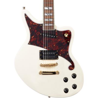 D’Angelico Deluxe Bedford Vintage White エレキギター ボディトップアップ画像