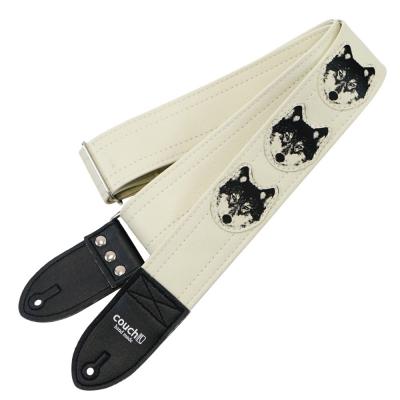 Couch 狼・ 狼・ 狼・白 ギターストラップ