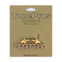 TonePros TP6R-G Standard Tuneomatic small posts Roller saddles ゴールド ギター用ブリッジ