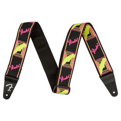 Fender Neon Monogrammed Strap Yellow/Pink ギターストラップ