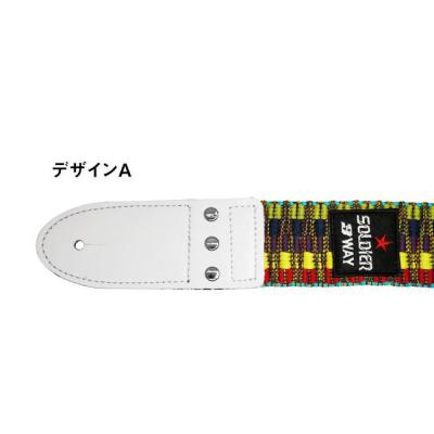 Soldier Strap Guitar Strap STP-CST-1315 デザインA ギターストラップ ストラップピンの取付部はレザーとなっています。