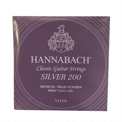 HANNABACH Silver200 9004MEDIUM/HIGH 4弦 ミディアムハイテンション バラ弦 クラシックギター弦