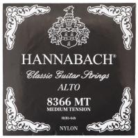 HANNABACH Alto 8366MT BLACK ミディアムテンション 6弦用 バラ弦 クラシックギター弦