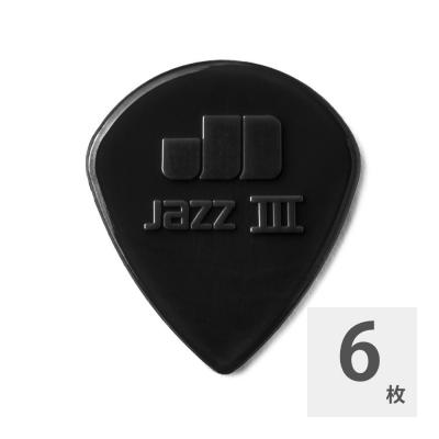 JIM DUNLOP Nylon Jazz III Stiffo Pick BK 1.38mm ギターピック×6枚入り