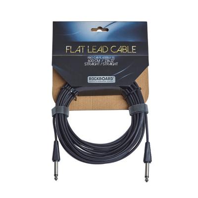 RockBoard RBO CAB FL 600BLK SS Flat Instrument Cable straight straight SS 6m ギターケーブル パッケージ画像