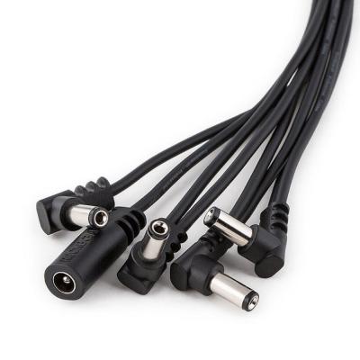 RockBoard RBO CAB POWER DC8 A Flat Daisy Chain Cable 8 Outputs Angled エフェクター用 電源分配ケーブル プラグ画像