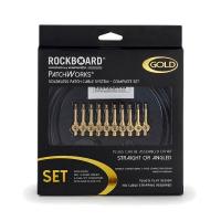 RockBoard RBO CAB PW SET GD PatchWorks Solderless Patch Cable Set 300 cm Cable + 10 Plugs Gold ソルダーレスケーブルキット