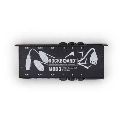 RockBoard RBO B MOD 3 V2 All-in-One TRS ＆ XLR Patchbay for Vocalists ＆ Acoustic Players ペダルボード用 パッチベイ 天板画像