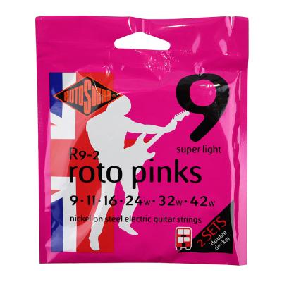 ROTOSOUND R9-2 Roto Pinks 2Sets NICKEL 9-42 エレキギター弦 2セット入り