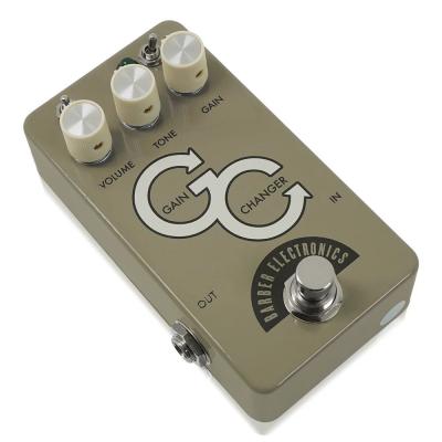 Barber Electronics Gain Changer SR Olive オーバードライブ ギターエフェクター 斜めアングル画像