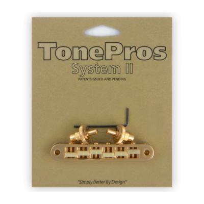 TonePros TP6G-G Standard Tuneomatic small posts, notched “G Formula” saddles ゴールド ギター用ブリッジ