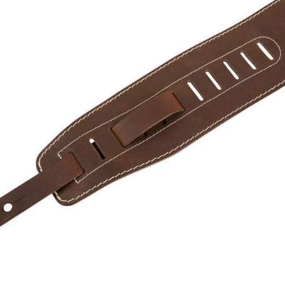WARWICK Teambuilt Genuine Leather Bass Strap Brown Gold Embossing ベースストラップ 長さ調整部画像