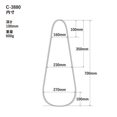 HOSCO C-3880 マンドリン用ソフトケース ケース内寸画像