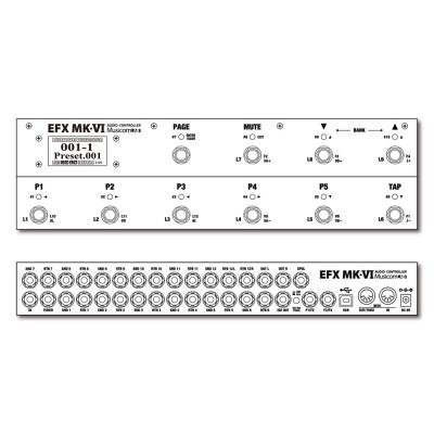 Musicom LAB EFX MK-VI ループスイッチャー MIDIコントローラー 寸法図の画像