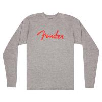 Fender Spaghetti Logo L/S T-Shirt Heather Gray S Tシャツ 長袖