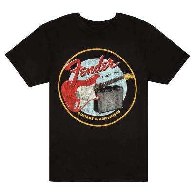 Fender 1946 Guitars & Amplifiers T-Shirt Vintage Black XXL Tシャツ 半袖