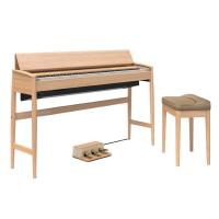 【組立設置無料サービス中】 ROLAND KF-10-KO 電子ピアノ ピアノ椅子付き ピュアオーク KIYOLAシリーズ カリモク家具製キャビネット