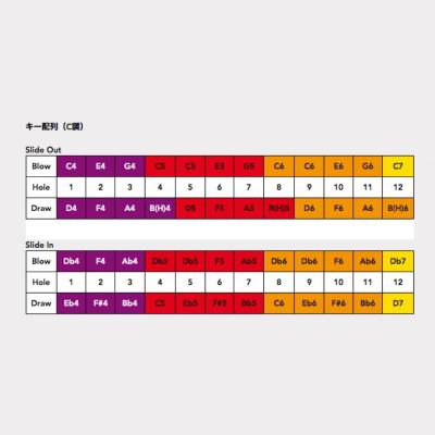 HOHNER Silver Concerto 7535/48 クロマチックハーモニカ キー配列