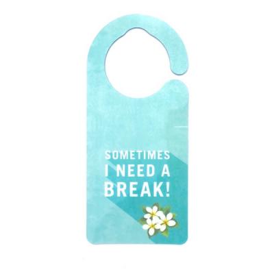 KIWAYA No.1282 ドアノブプレート プルメリア(水色) 全体像