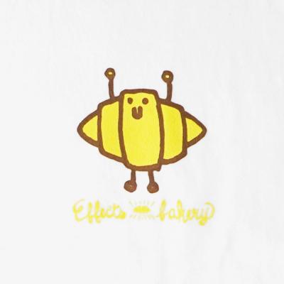 Effects Bakery Croissant Lサイズ 長袖 Tシャツ ホワイト イラスト