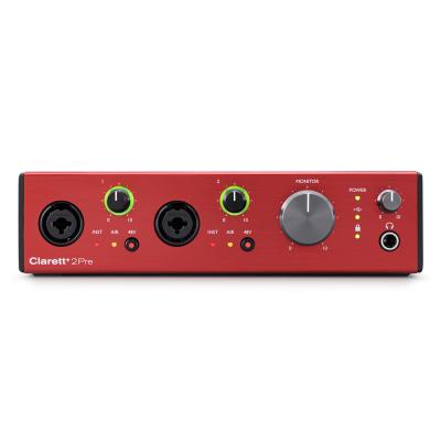 FOCUSRITE Clarett+ 2Pre 10-in 4-out Audio-Interface オーディオインターフェイス 正面画像