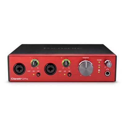 FOCUSRITE Clarett+ 2Pre 10-in 4-out Audio-Interface オーディオインターフェイス 正面画像
