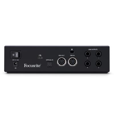 FOCUSRITE Clarett+ 2Pre 10-in 4-out Audio-Interface オーディオインターフェイス 背面画像