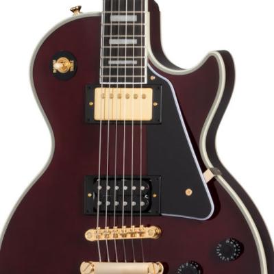 Epiphone Jerry Cantrell Wino Les Paul Custom Dark Wine Red エレキギター ボディ画像 ピックアップ部画像
