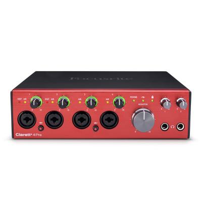 FOCUSRITE Clarett+ 4Pre 18-in 8-out Audio-Interface オーディオインターフェイス 正面画像