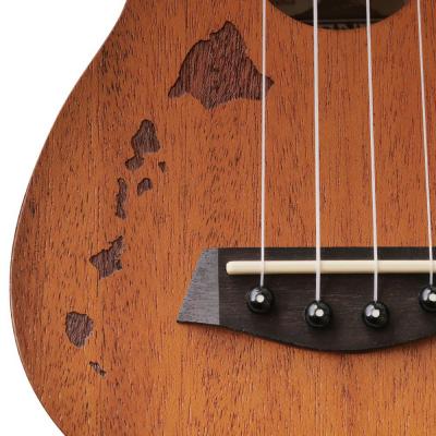 ISLANDER MS-4-ISL Island Series ソプラノウクレレ ボディ彫刻アップ画像