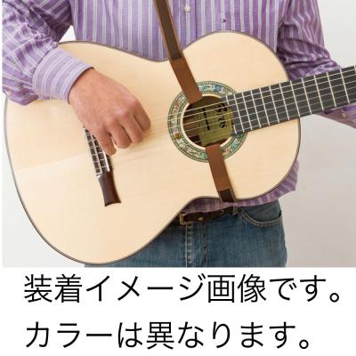 Righton! STRAPS CLASSICAL-DUAL-HOOK HAVANA Brown クラシックギターストラップ 装着イメージ画像