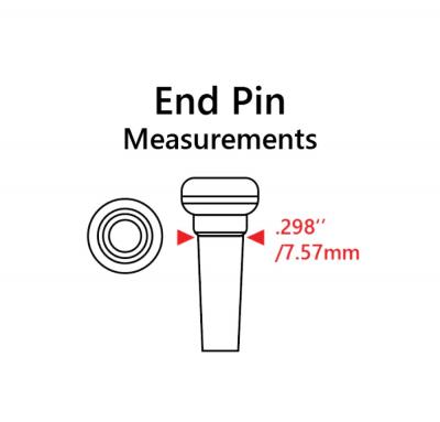 GRAPH TECH PP-7242-00 TUSQ END PIN BLACK WITH 4mm MOTHER OF PEARL DOT エンドピン 詳細画像