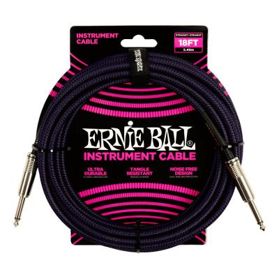 ERNIE BALL 6395 GT CABLE 18’ SS PRBK ギターケーブル