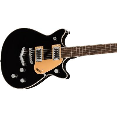 GRETSCH G5222 Electromatic Double Jet BT with V-Stoptail Black エレキギター 斜めアングル画像