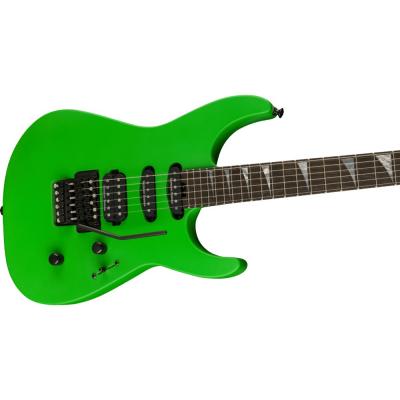 Jackson American Series Soloist SL3 Satin Slime Green エレキギター 斜めアングル画像