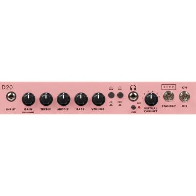 Revv Amplification D20 Shell Pink ギターアンプヘッド コントロールパネル