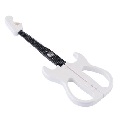 NIKKEN SS-35PW Seki Sound ギター型ハサミ パールホワイト 刃先にはギターヘッド型キャップが付いており安全!