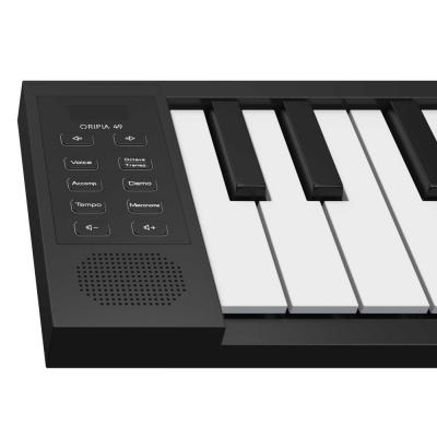 TAHORNG OP49BK 折りたたみ式電子ピアノ MIDIコントローラー オリピア49 49鍵盤 ブラック コントロール部